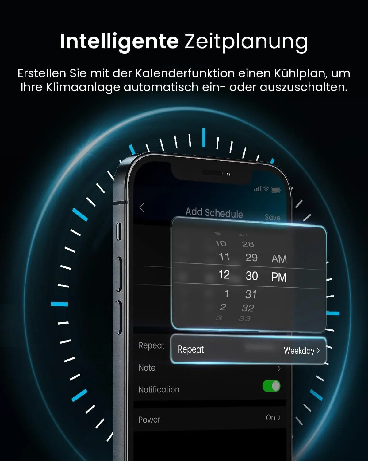 Pro Breeze 12000 BTU Mobile Klimaanlage (Räume bis 50m2) – Klimaanlage mobil mit App-Steuerung. Timer & LED-Display – inkl. Fensterabdichtung &