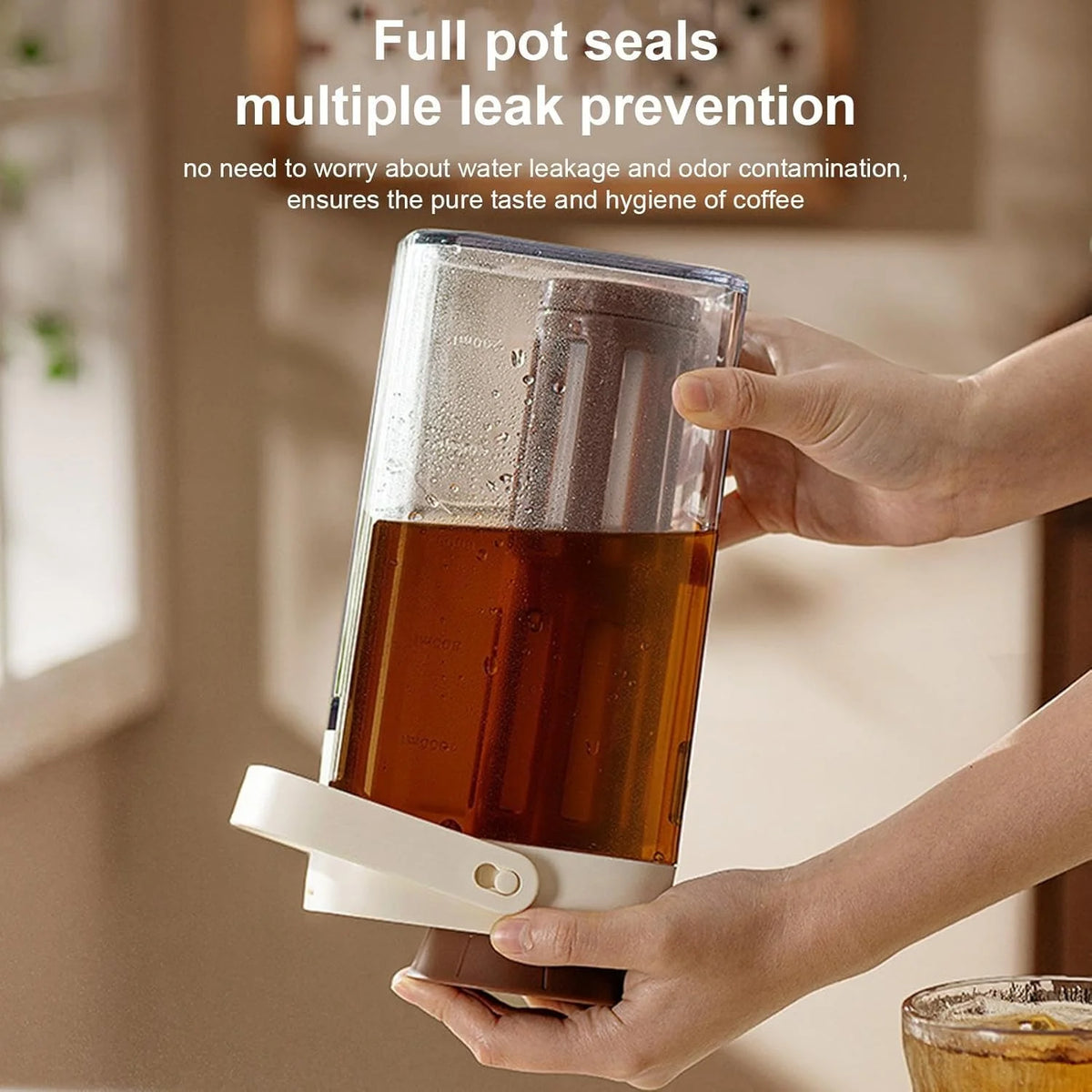 Iced Tea Pitcher. Tea Beverage Container. Leak Proof Dispenser with Transparent and Large Capacity Design for Outdoor Picnics. Parties. or Barbecues. 1 Piece