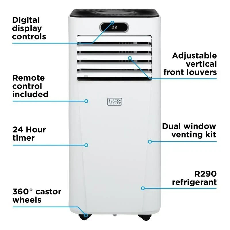 Aire Acondicionado Móvil Inteligente Black+Decker BXAC40025GB 9000 BTU