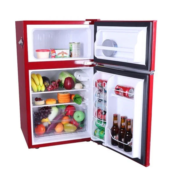 3.2 Cu ft Two Door Compact Refrigerator with Freezer