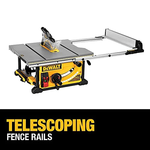 10 15A Table Saw with Rolling Stand – 32-1/2 Rip Capacity. Portable Jobsite Saw