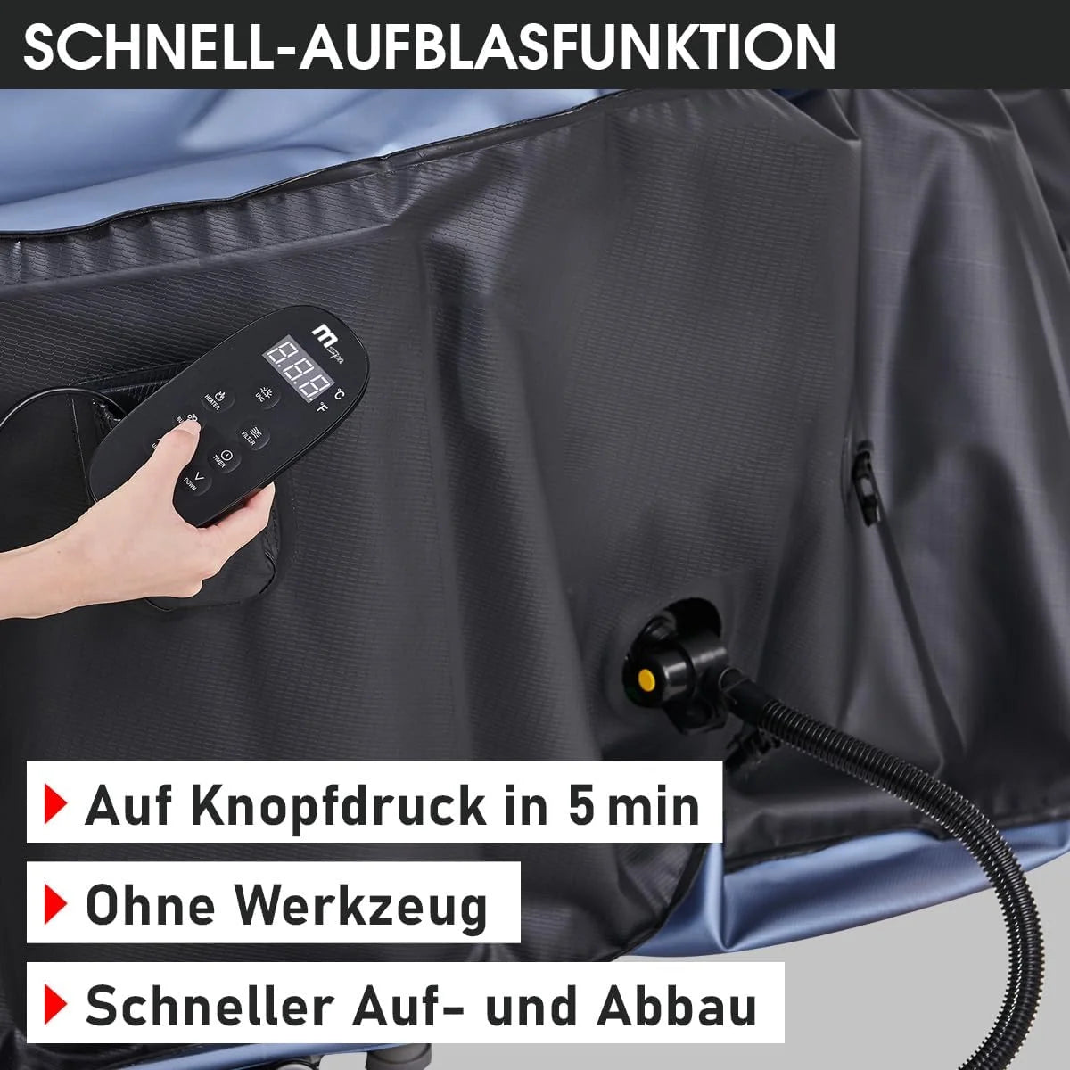BRAST Whirlpool aufblasbar MSpa | 4-8 Personen | viele Modelle rund und eckig | Ø 125-224cm | In-Outdoor Pool | bis zu 144 Massagedüsen | inkl.