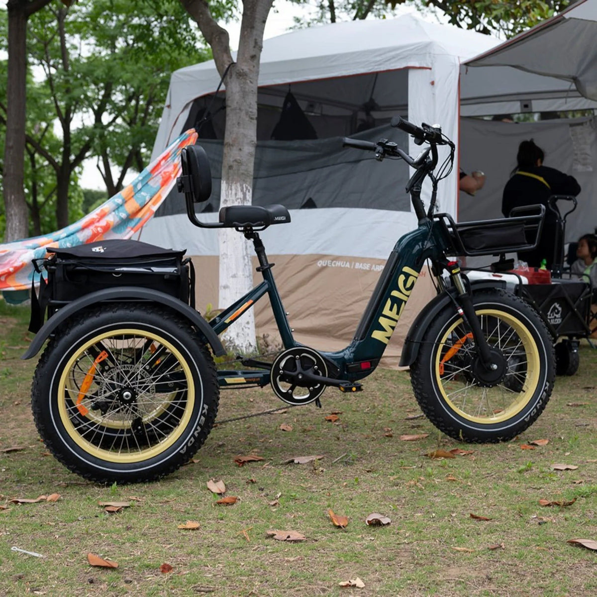 48V 14Ah 750W Foldable Fat Tire Electric Trike. 330-Lb. Capacity