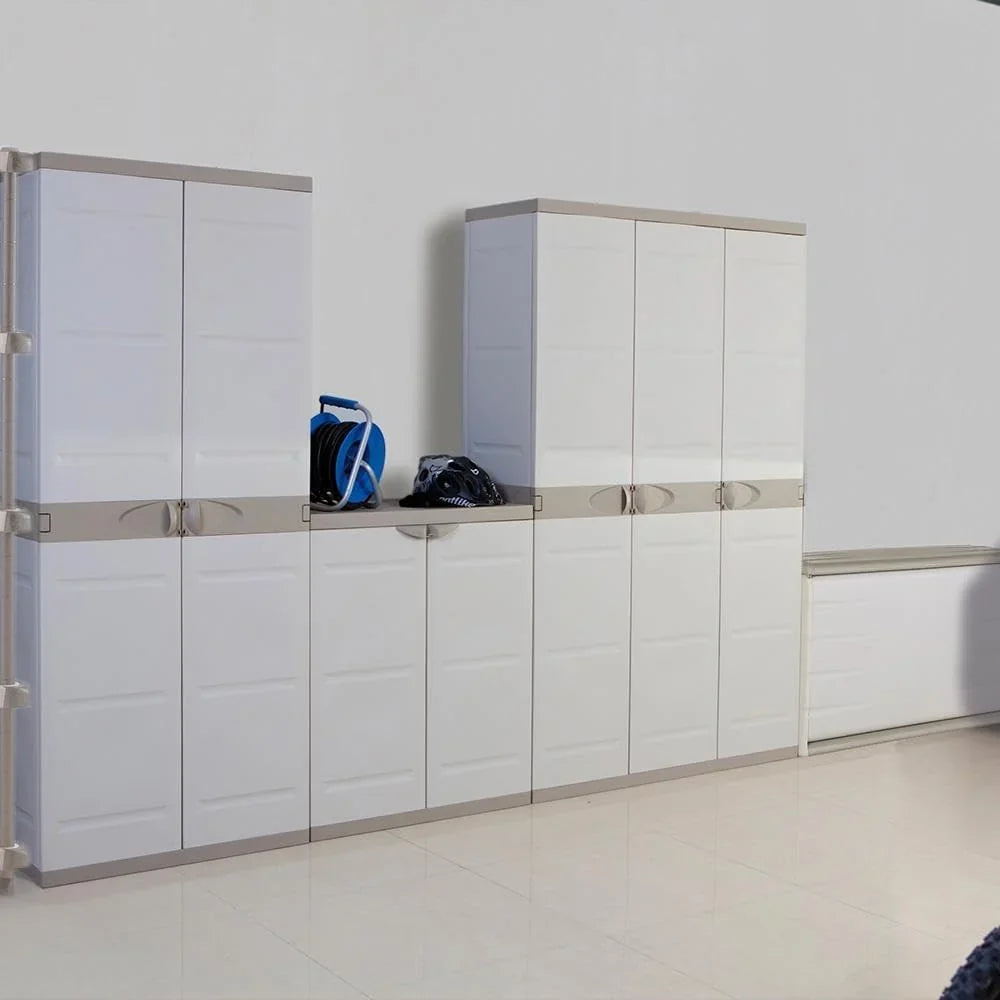 Plastiken Titanium Cabinets. Plastic. Beige. 70x44x176 cm