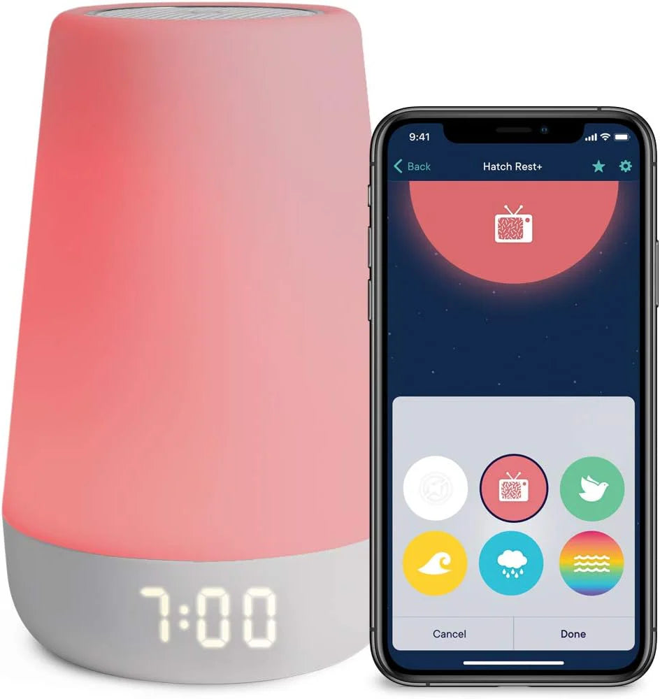 Night light. enhanced wake-up reminder audio monitor. white noise soothing device. infant sleep training device. children's alarm clock. night light