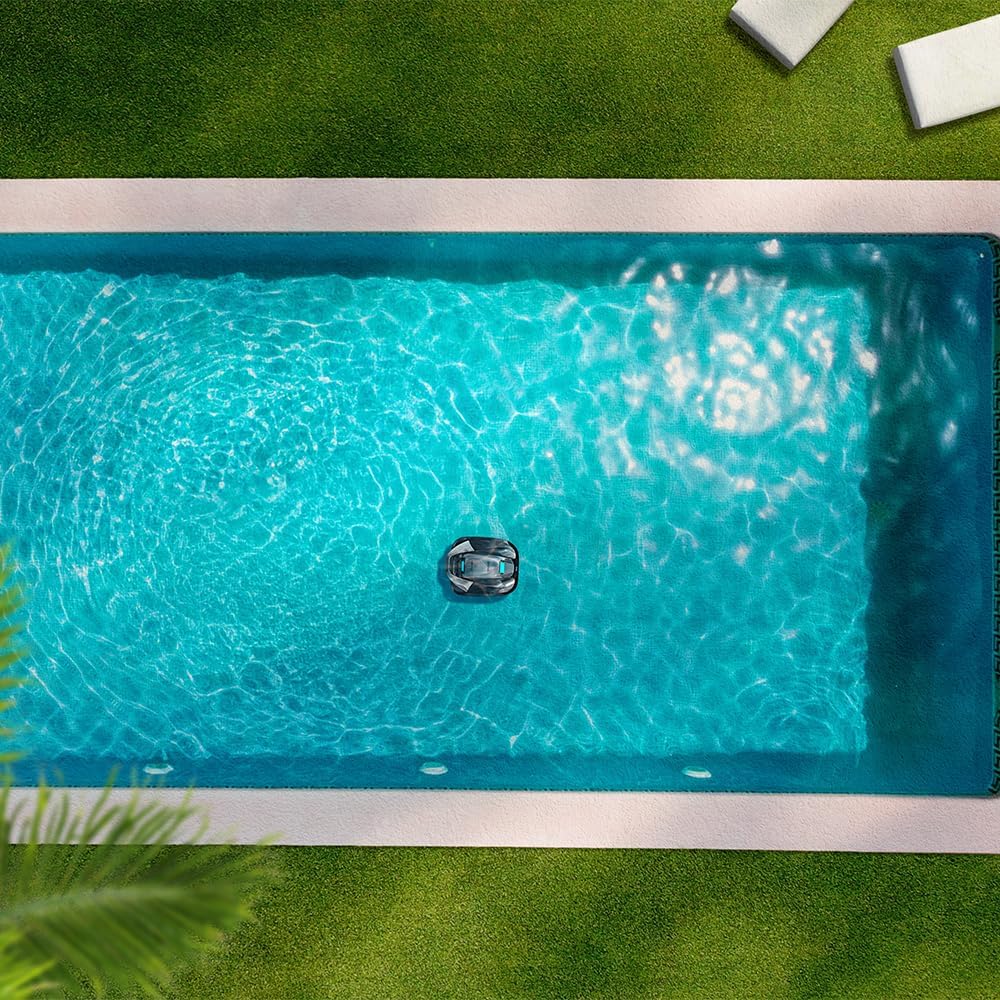 Cecotec Robot Limpiafondos Piscina sin Cable Conga Pooldroid 2000 FloorMaster. Autonomía 100mins. Piscina sin Pendientes. hasta 80m2. Profundidad