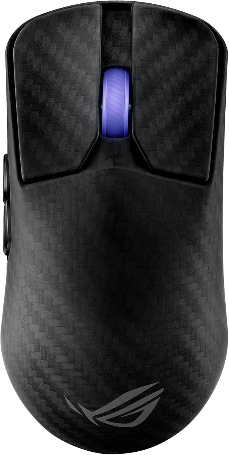 Wireless e-sports gaming mouse - Made of carbon fiber material. weighing only 47 grams. with three connection modes. 42.000 DPI. with a maximum battery life of up to 70 hours. and glass sliding rail