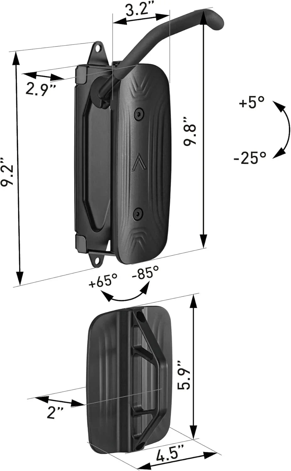 2-Pack Swivel Bike Wall Mount. Garage Bike Hangers. Holds Up to 66 lbs