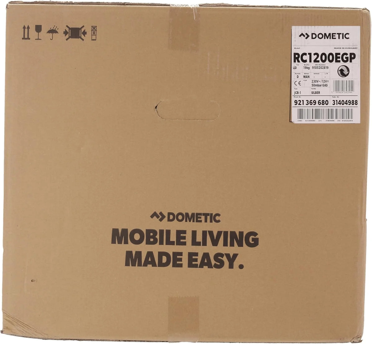 Dometic CombiCool RC 1200 EGP - silent. electrical absorber cooler with gas connection 50 mbar. 40 liters. 12 V and 230 V for car. truck and socket