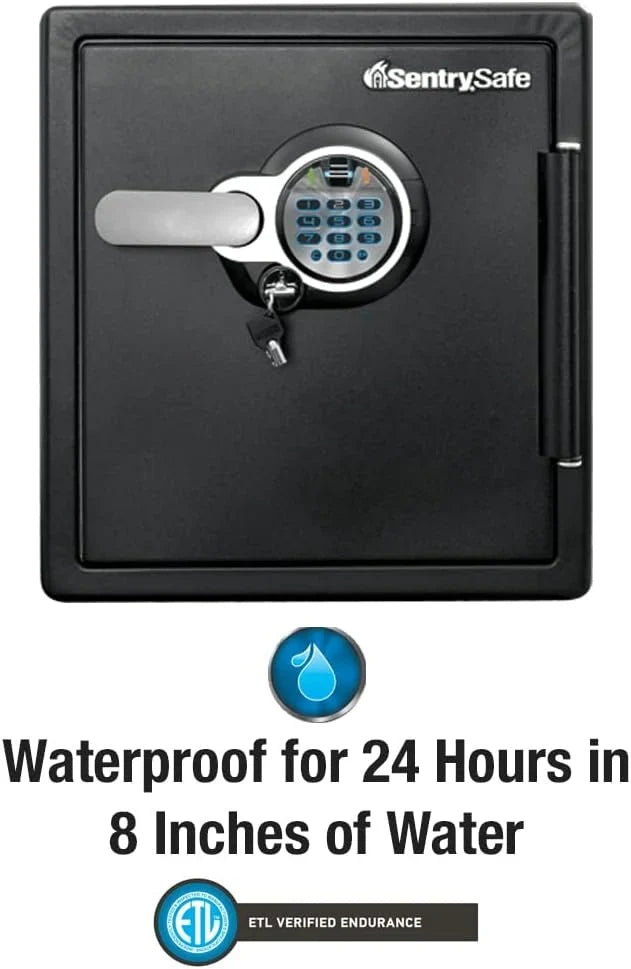 1.23 Cu Ft Waterproof and Fireproof Digital Safe Box. Alloy Steel Security Safe for Home and Office