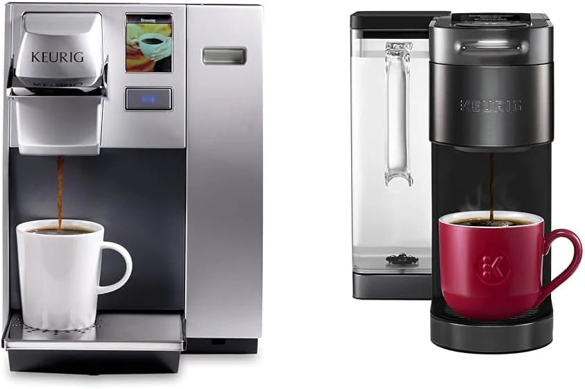 Commercial office single-cup K-Cup coffee machine. silver version