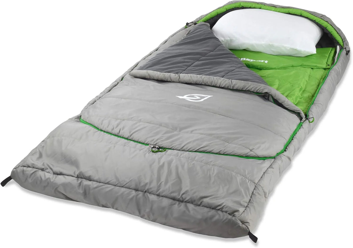 Adult Cloud-style sleeping bag - Adjustable multi-layer design. suitable for use in 3 to 4 seasons - Includes cotton bedding