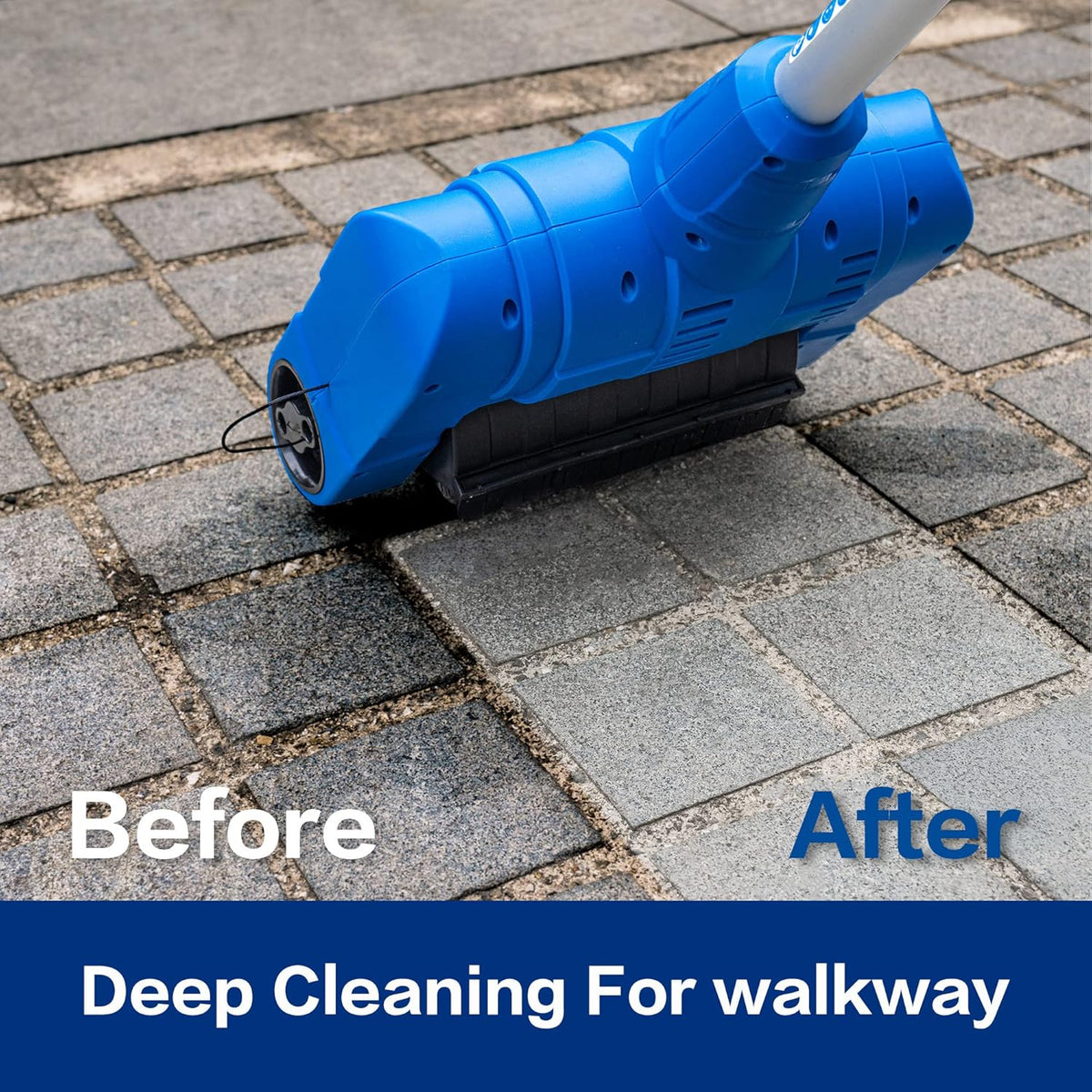 Grout Cleaner Machine with Grout Brush.Heavy Duty with Wire Surface Brush.Standy Safety Grout Scrubber.Moss.Weed Between Floor Tiles.Patio.Board.Bricks. (Outdoor Bundle)