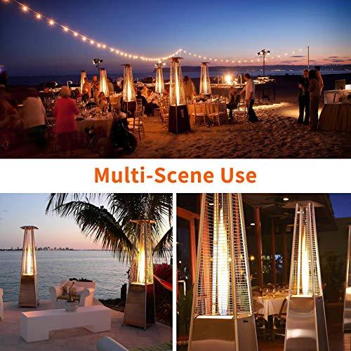 2 Sets 40.000 Btu Propane Patio Heater. Standing Pyramid Outdoor Heaters