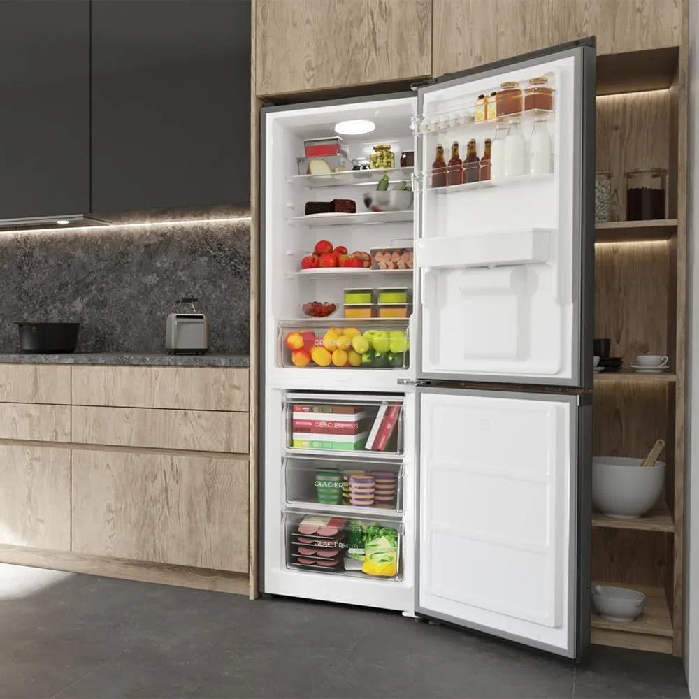 Cecotec Frigorífico Combi 2 Puertas con dispensador de agua Bolero CoolMarket Combi 296 DF WD Dark E. 296L. 60cm de ancho. Funciones FastCooling.