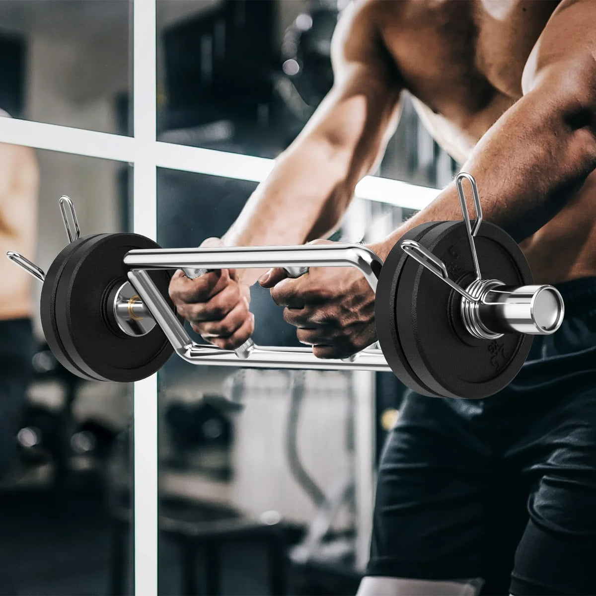 34 Olympic Triceps Bar – Tricep Curl Bar for Olympic Plates