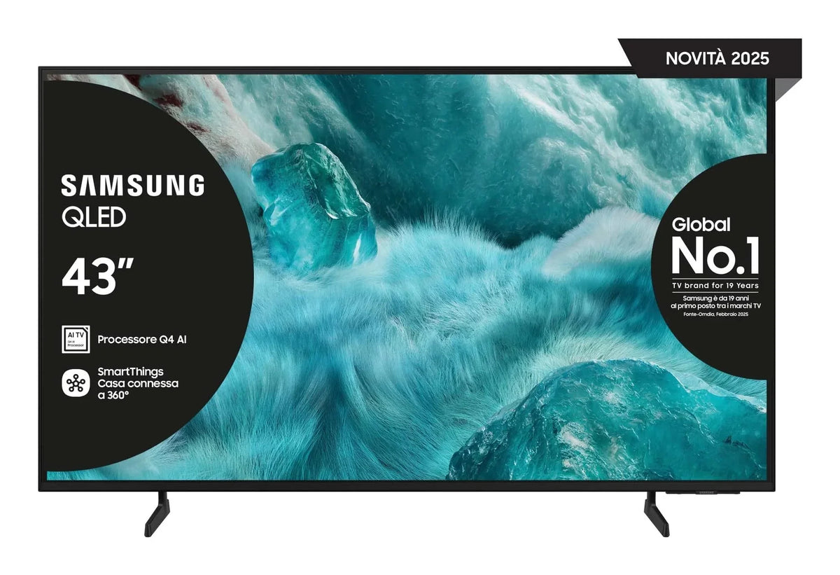 Samsung QLED Q7F 4K Smart TV 43 Zoll (108 cm) mit AI-Vision. 100% Farbvolumen mit Quantum Dot. HDR10+. Q4 AI Prozessor. One UI Tizen. Wi-Fi. Bluetooth