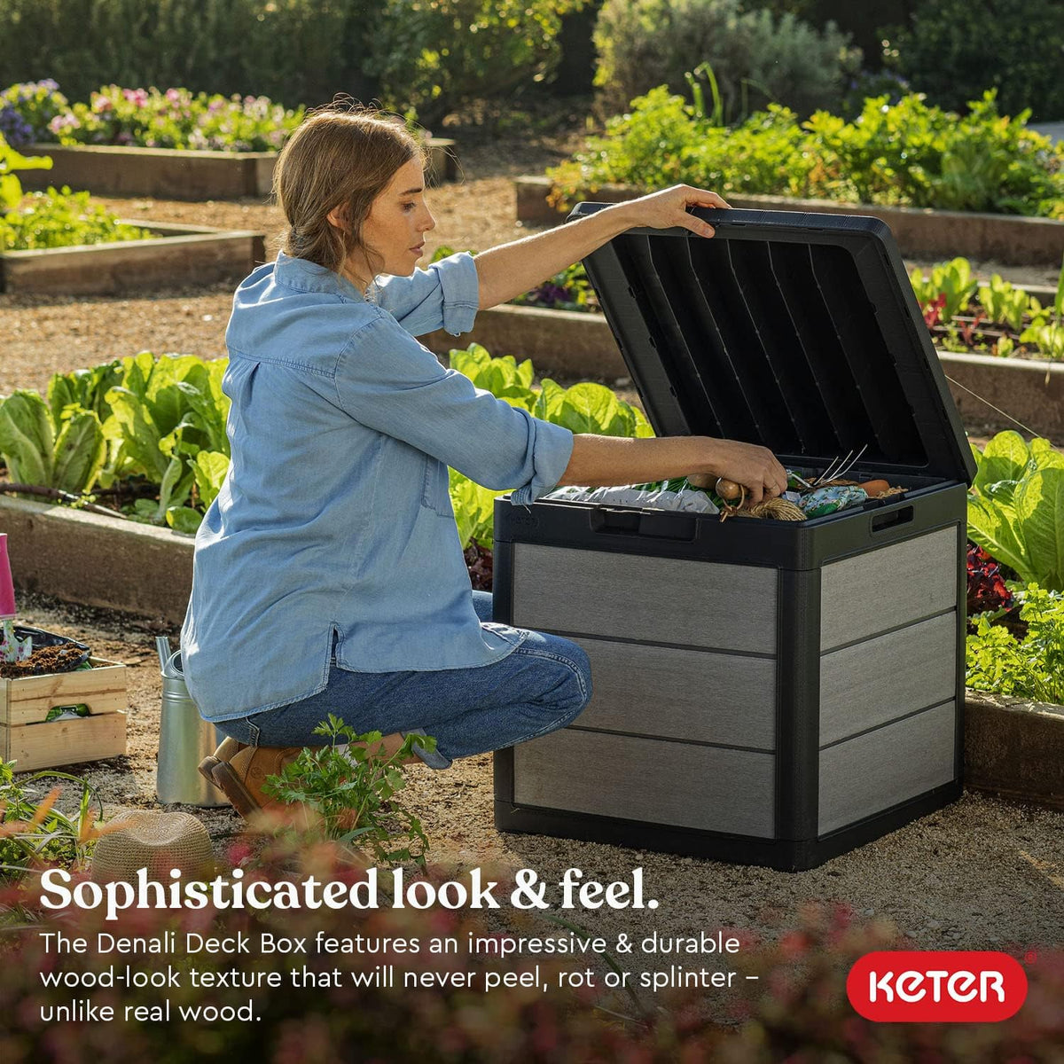 200 Gallon Resin Deck Box. Extra Large Outdoor Storage Container for Patio. Garden. Yard and Pool Area
