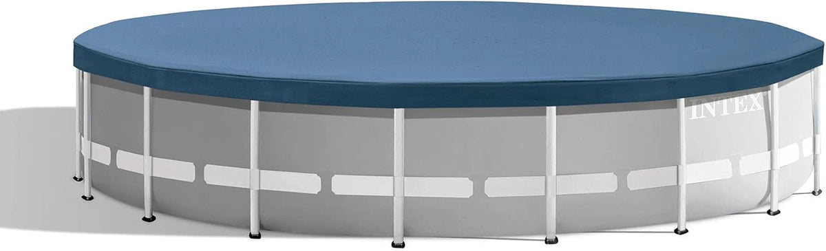 Above Ground Swimming Pool w/ Pump. Cover. & Ladder. 18' x 48. Prism Frame. Gray - Outdoor Round Family Pool w/ Filter. 42-Inch Deep Water
