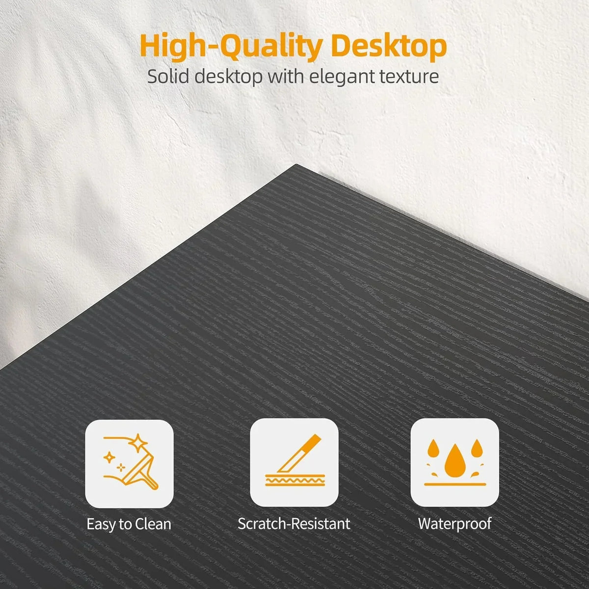 40 Inch L Shaped Computer Desk. Compact Corner Office Desk for Home Office. Study and Small Spaces