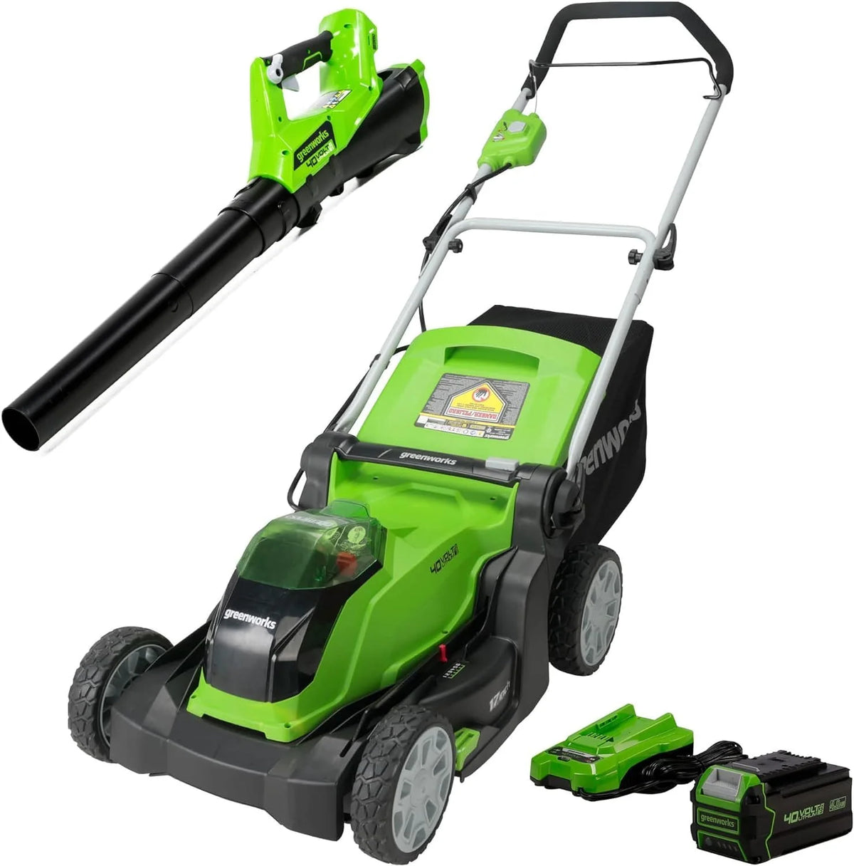 40V 17 Cordless (Push) Lawn Mower (75+ Compatible Tools). 4.0Ah Battery and Charger Included