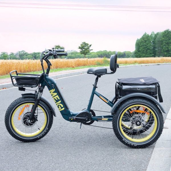 48V 14Ah 750W Foldable Fat Tire Electric Trike. 330-Lb. Capacity