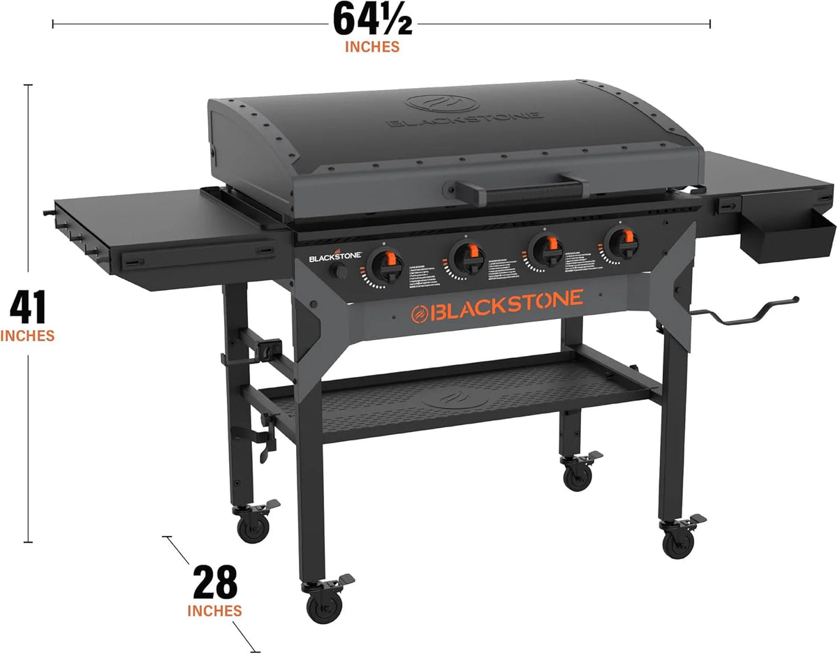 Iron-Forged 36 Omnivore Griddle – Premium Powder-Coated Steel with Reinforced Hood. Black Finish