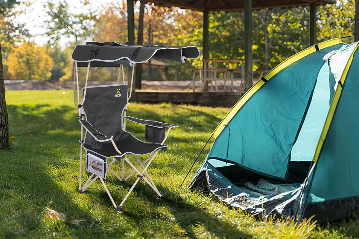 Nice C Canopy Chair. Camping Chair with Canopy. Folding Chair with Canopy. Shade Chair. Canopy Chair Outdoor. Folding Lawn Chair with Canopy. Sport Chair. Camping Chair with Foot Rest (2-P w/Footrest)