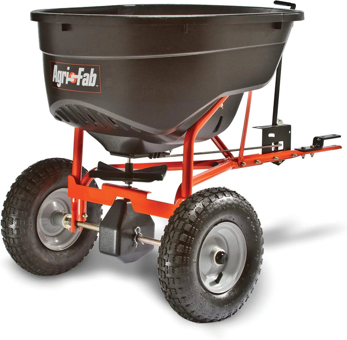Tow-Behind Lawn & Garden Broadcast Spreader for Seed.Fertilizer.Salt.Ice Melt; Easy to use Flow Control from Seat of Riding Lawn Mower