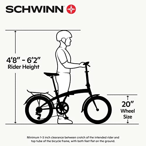 20-Inch Folding Adult Bike for Men and Women. 7-Speed Drivetrain