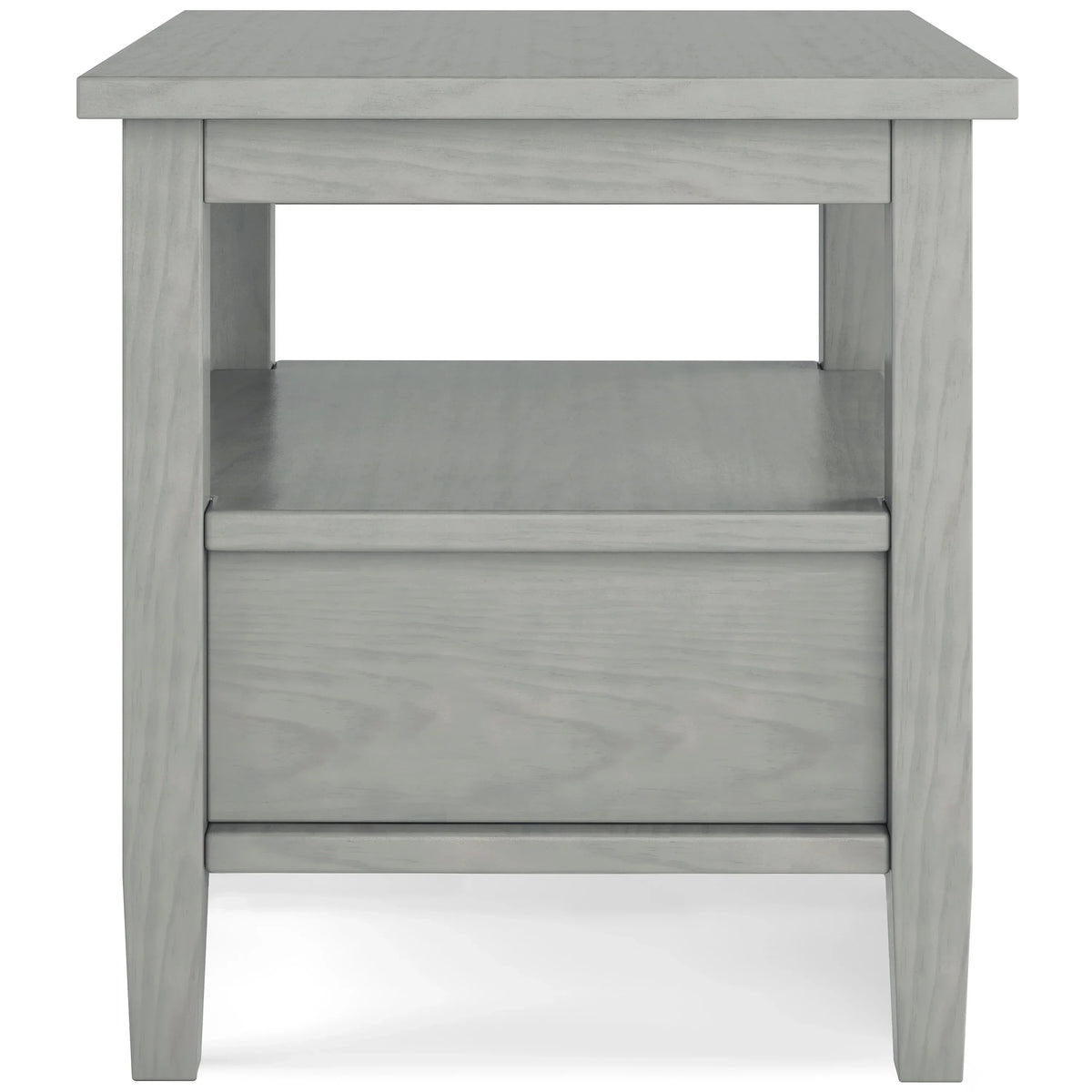 20 Inch Wide Solid Wood Rectangle End Table. Transitional Side Table