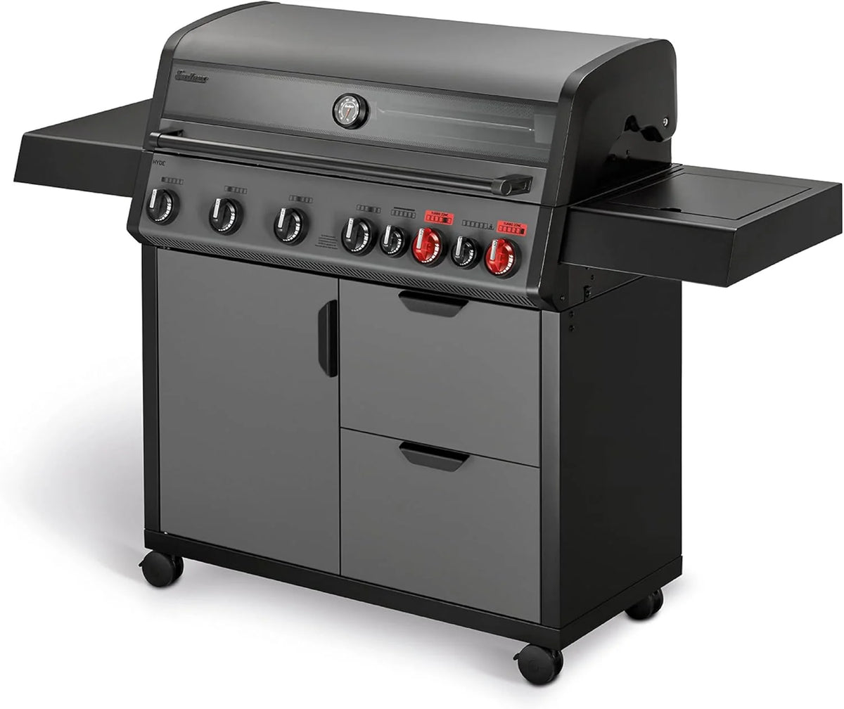 Enders Gasgrill Hyde 6 SIKR Turbo. 6-Brenner aus Edelstahl für kraftvolles direktes und indirektes Grillen. 800 °C TURBO ZONE. SWITCH GRID. Infarot-