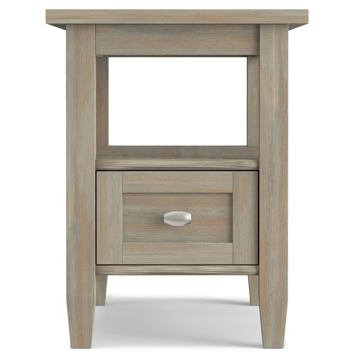 14 Wide Solid Wood Narrow Side Table. Rectangle Transitional Style Accent Table