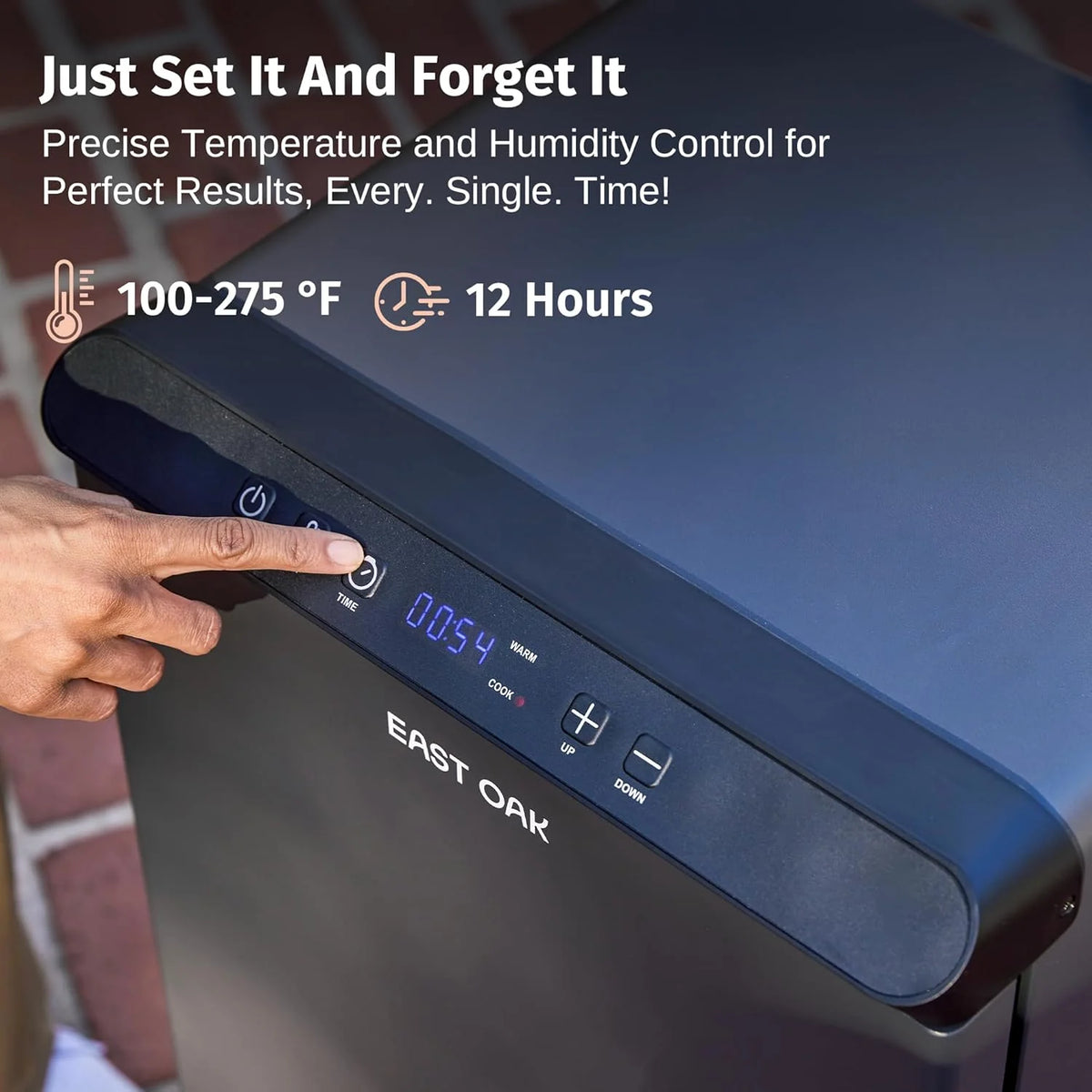 30-inch electric oven | Built-in meat detector and outdoor-specific stand | Up to 6 times longer baking time. adjustable side spice loader | With a 725 square inch cooking area. it can achieve more baking effects