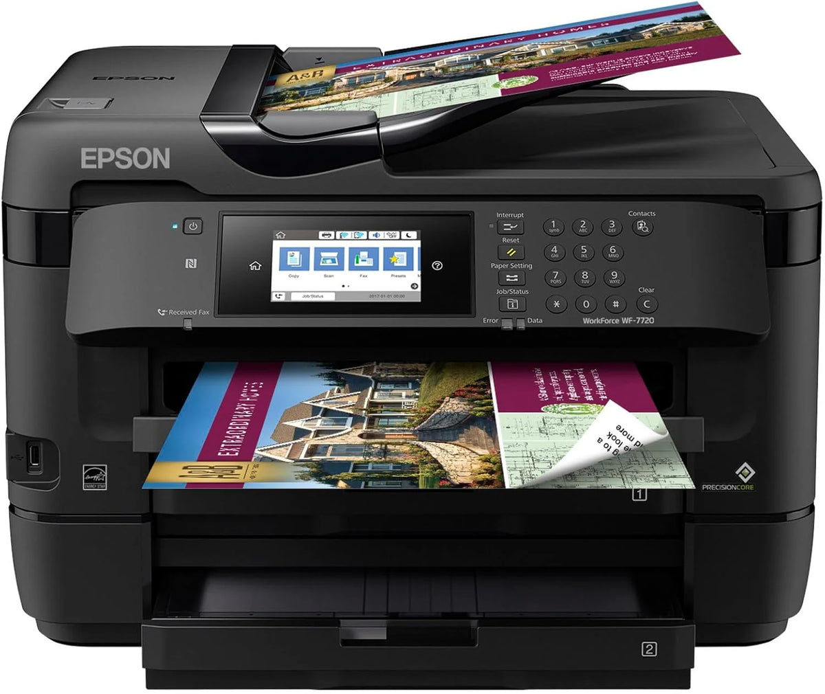 Wireless wide-format color inkjet printer. featuring functions of copying. scanning. faxing. wireless connection and Ethernet.