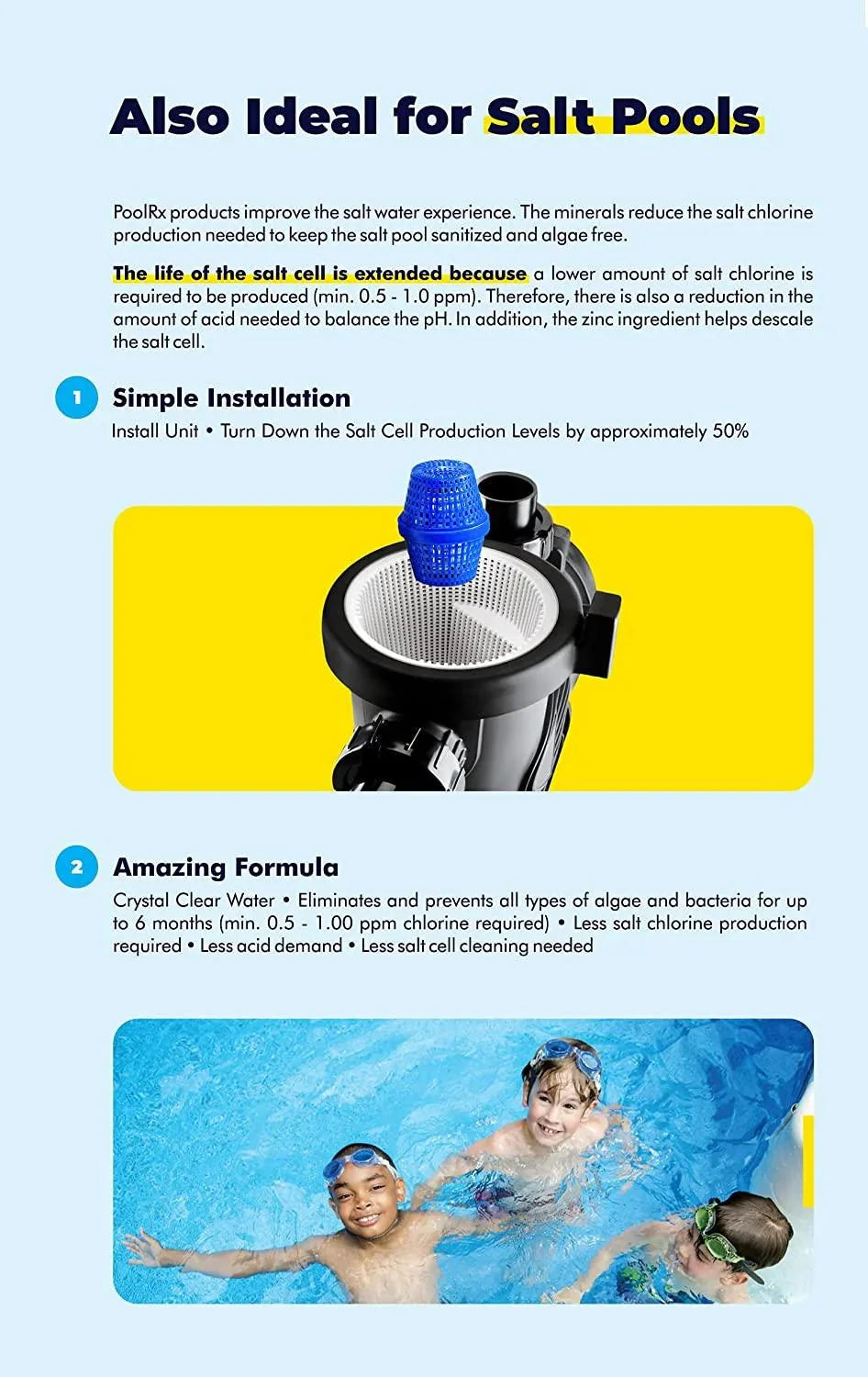 101067 Black Units Swimming-Pool-Algaecides (4 Pack). 20.000-30.000 Gallon