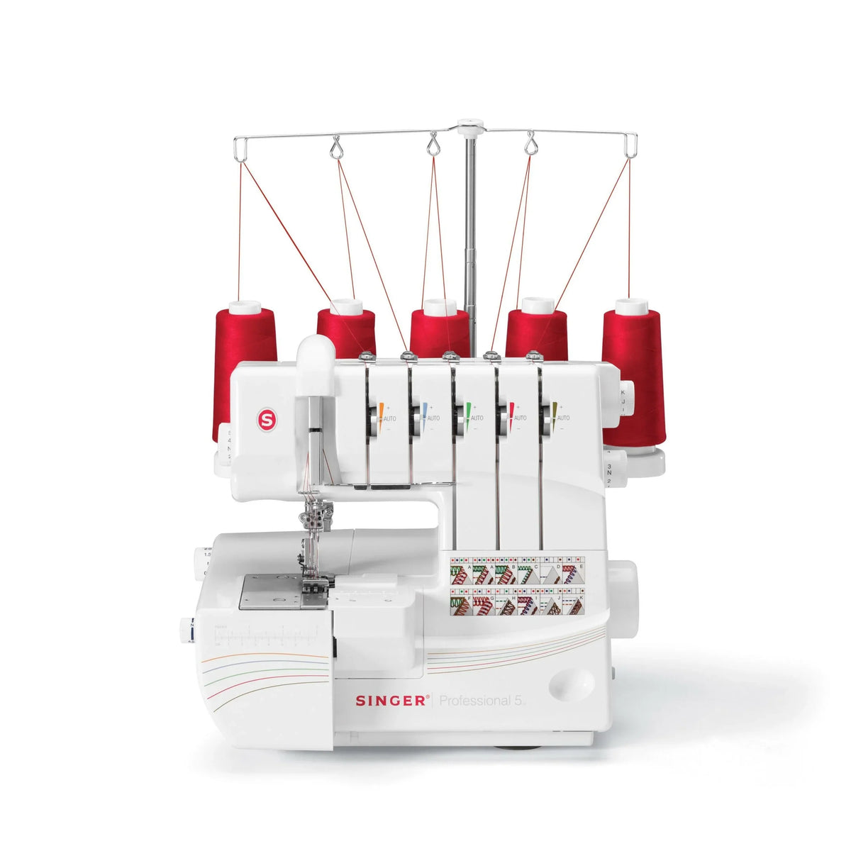 2–5 Thread Serger Sewing Machine. 1300 SPM. Automatic Tension and Differential Feed