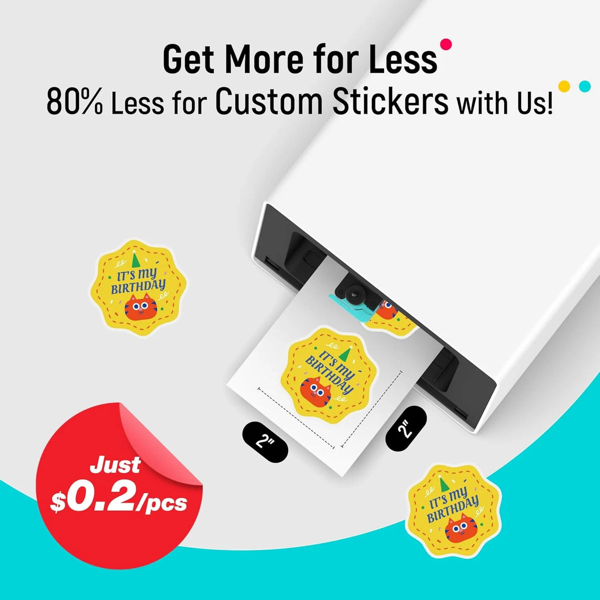 Color sticker printer and cutter - A multi-functional sticker manufacturing equipment that combines DIY creativity. custom label and gift production. Thermal transfer digital printing device. 300 DPI resolution. precise artificial intelligence automa