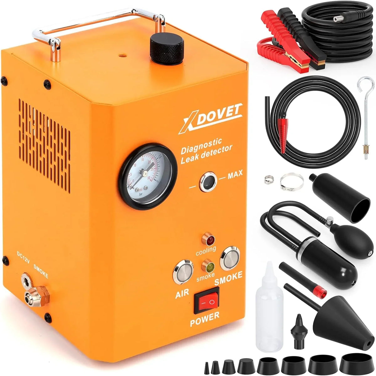 Professional Evap Smoke Machine Leak Detector. XDOVET KSD-204 Automotive Smoke Machine. Smoke Tester for Cars.Vehicles Motorcycles. Trucks