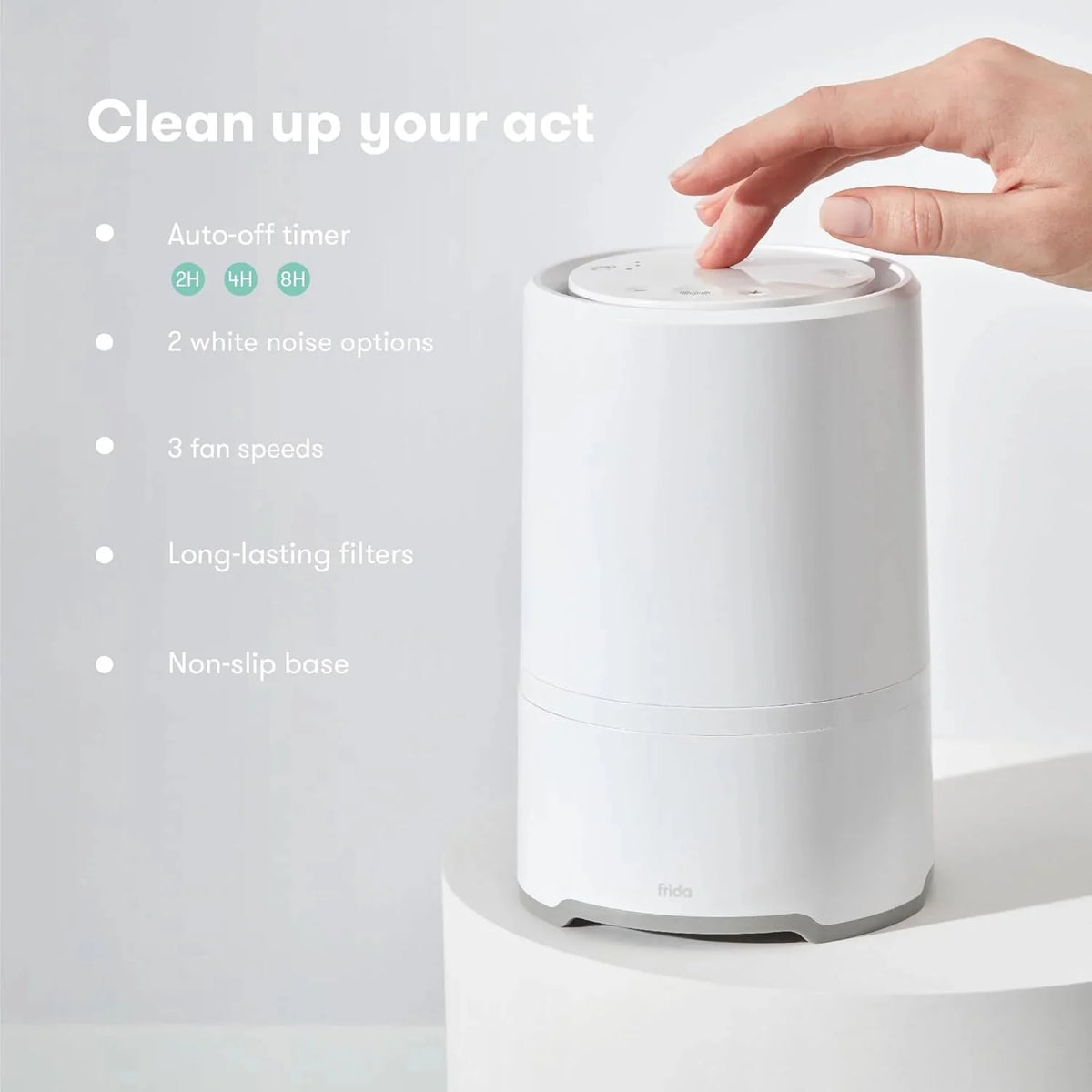 3-in-1 Baby Air Purifier. Compact Nursery Air Cleaner for Baby Room. Bedroom and Home