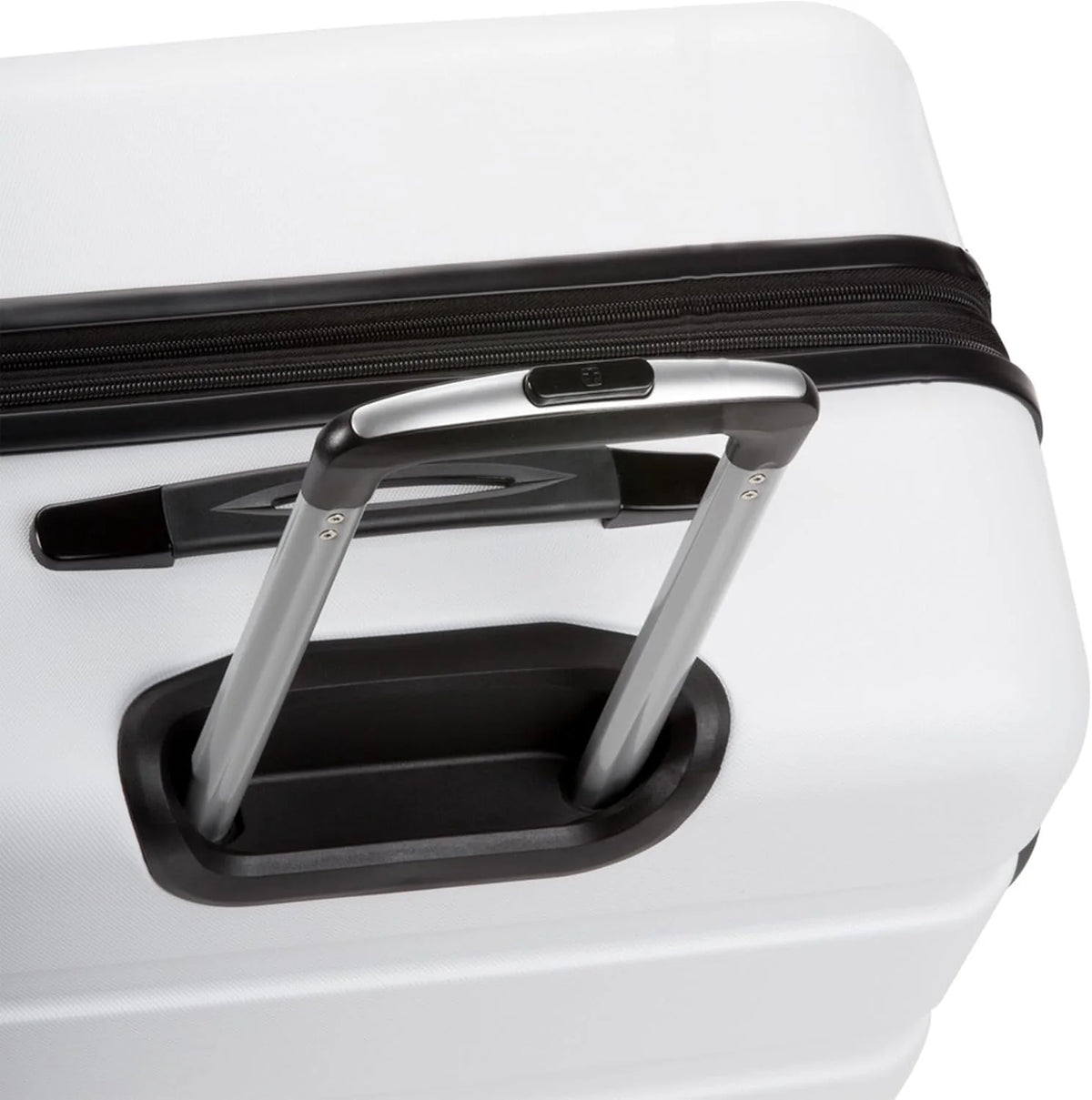 Expandable suitcase with rotating wheels. black