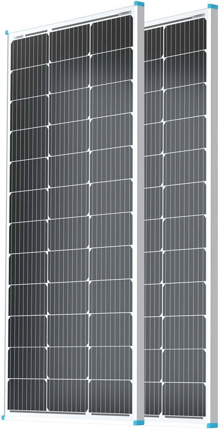 Solar Panel 100 Watt 12 Volt. High-Efficiency Monocrystalline PV Module Power Charger for RV Marine Rooftop Farm Battery and Other Off-Grid Applications. RNG-100D-SS. Single 100W