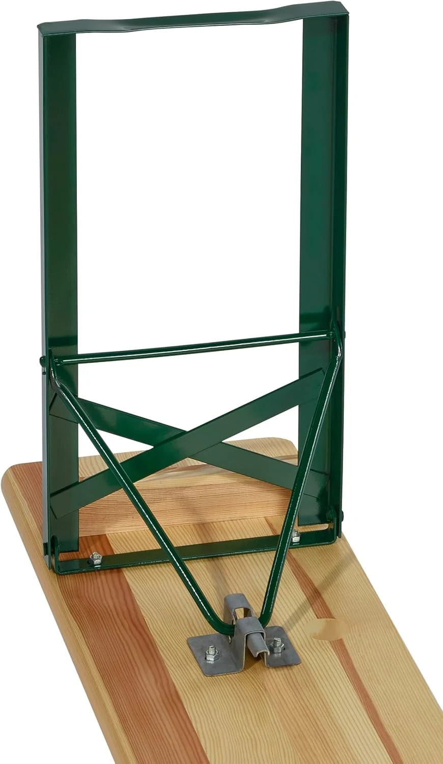 METRO Professional Bierzeltgarnitur. 3-TLG. Gartenmöbel Set. 1 Bier-Tisch 220 x 70 cm. 2 Bierbänke 220 x 25 cm. Klappbar. Naturbraun/Grün
