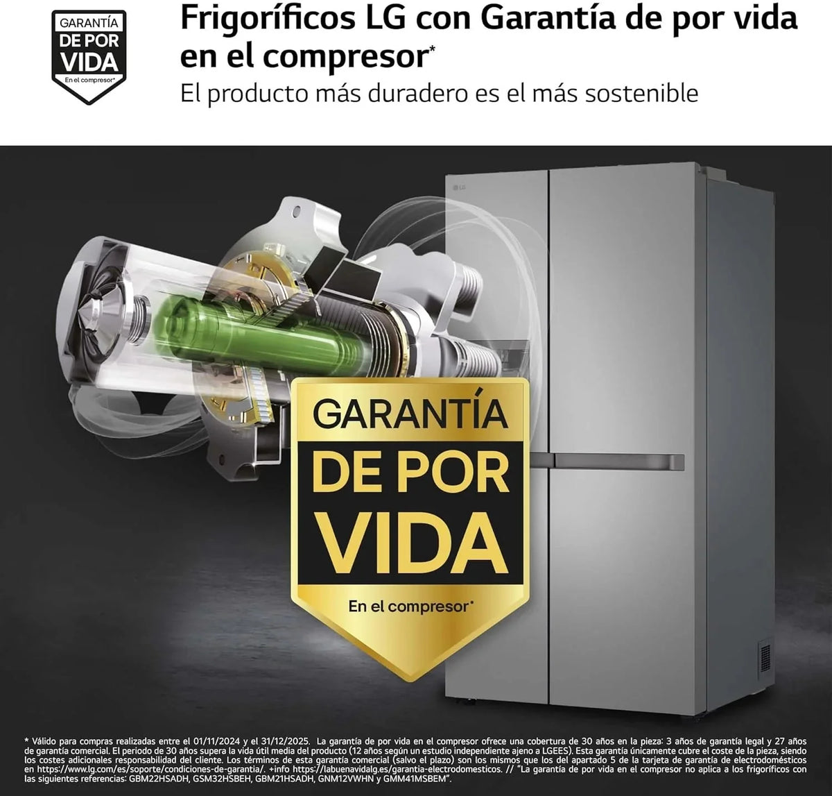 GSLC40PYPE - Frigorífico Side by Side. Serie 400. Clasificación E. 641 L. Inox Anihuellas