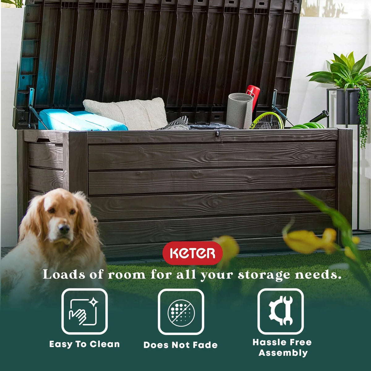 Westwood 150 Gallon Plastic Outdoor Storage Deck Box