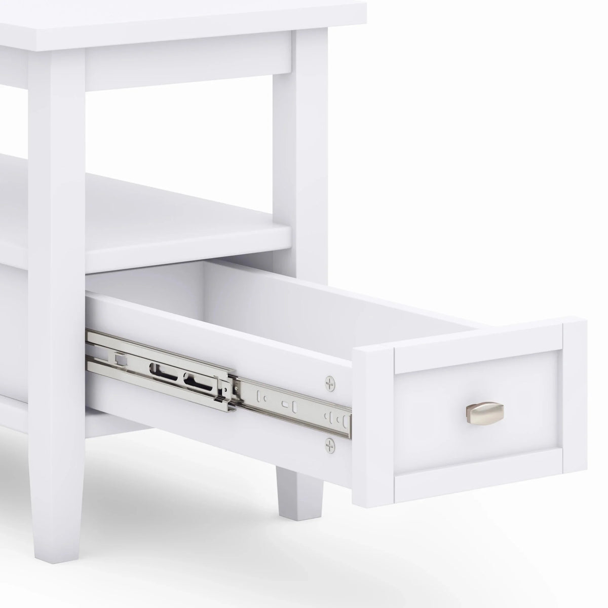 14 Wide Solid Wood Narrow Side Table. Rectangle Transitional Style Accent Table