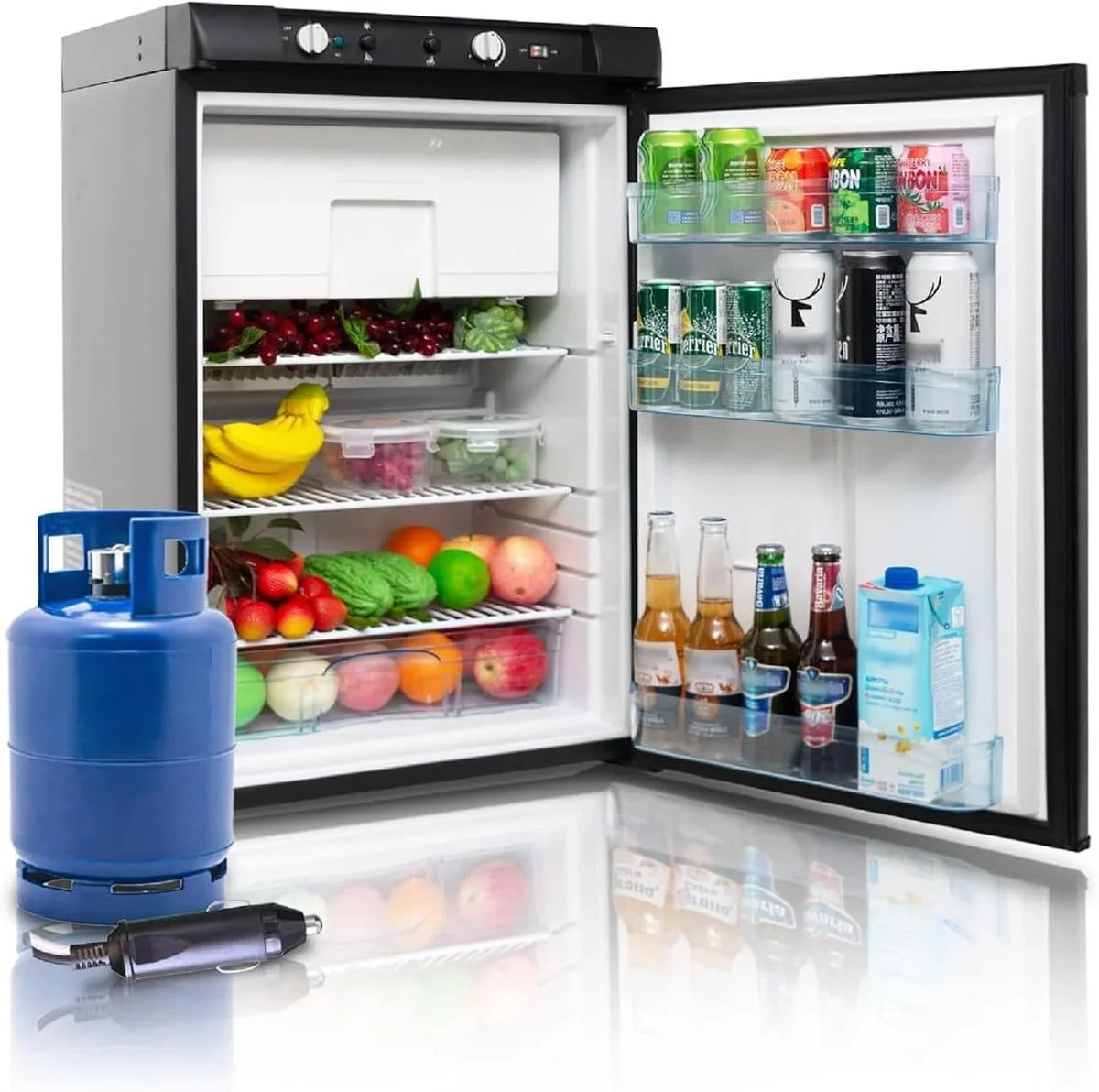 Smeta Kühlschrank. Gas. 100 l. Campingauto. 12 V. 220 V. Dreifach-Kühlschrank. Gefrierschrank. Wohnwagen. Garage. Mobilheim. Schlafzimmer. Haus. leise
