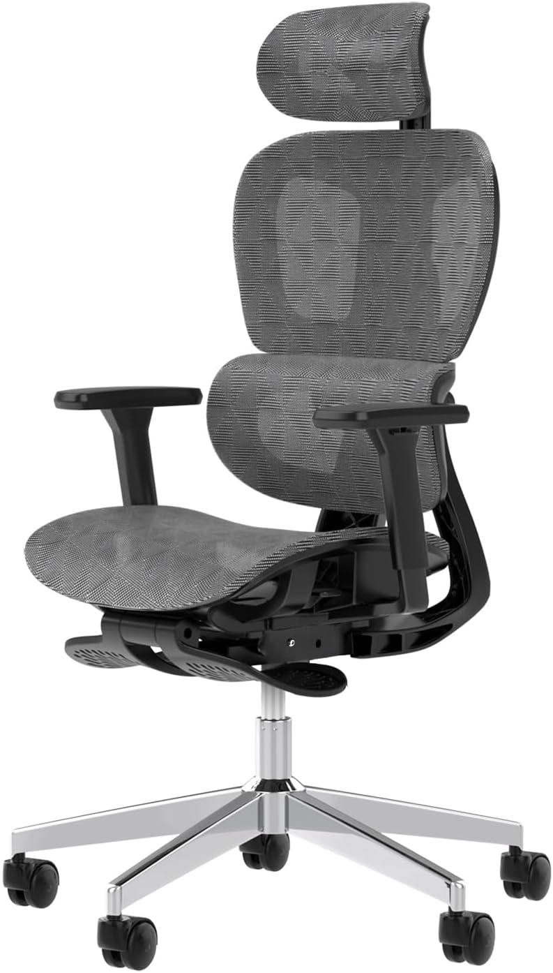 Ergonomic Mesh Office Chair with 3D Adjustable Armrest.Plastic Frame High Back Desk Computer Chair Ergo3d Ergonomic Office Chair with Wheels for Home & Office Black
