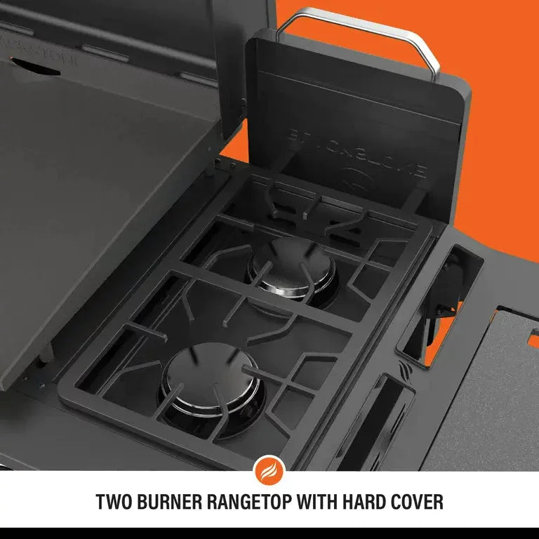 28 5-Burner Propane Griddle with Range Top – 72.000 BTU Outdoor Cooking Station