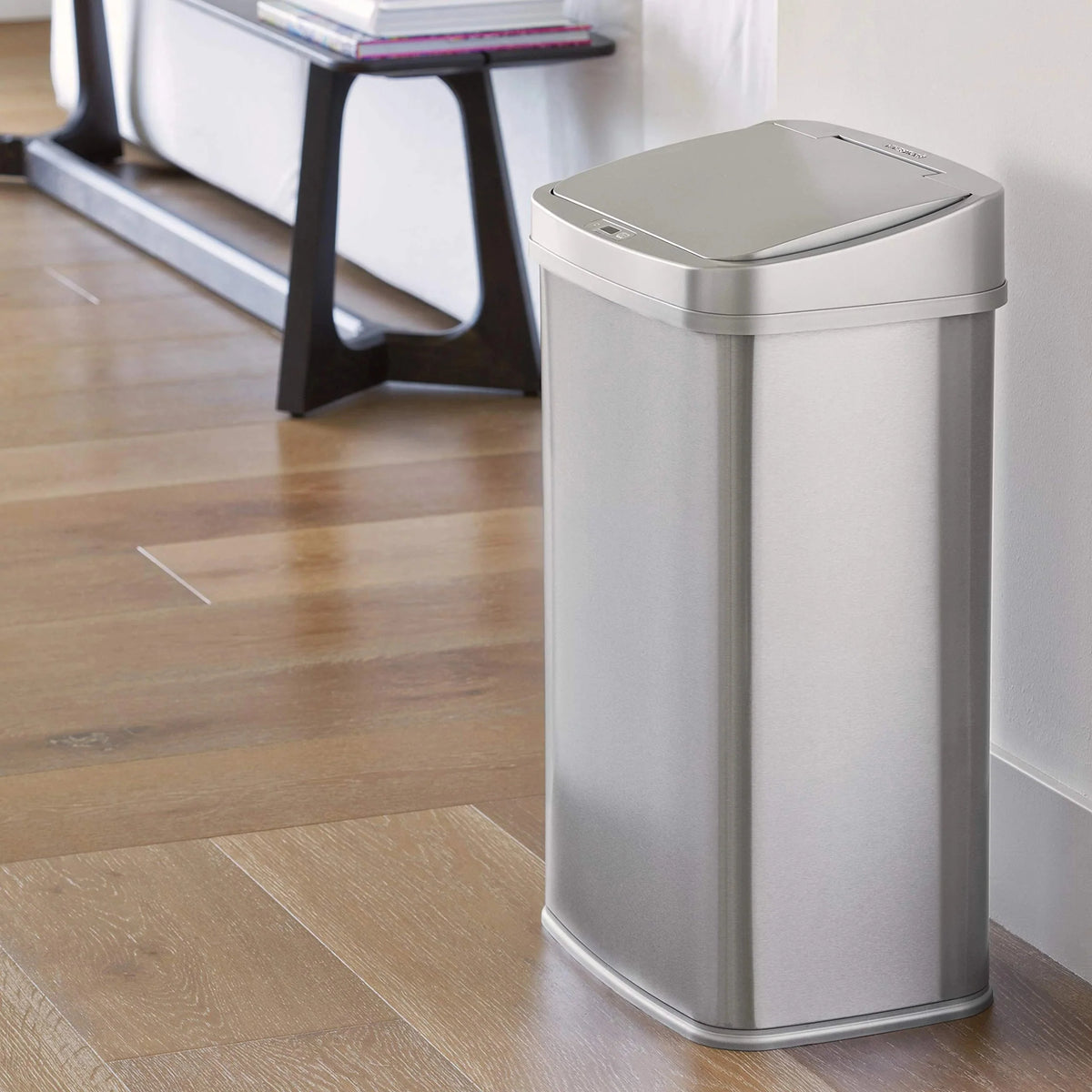 13 Gallon Touchless Motion Sensor Trash Can. Automatic Hands-Free Kitchen Garbage Bin with Sensor Lid